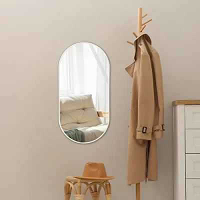 Afbeelding van Spiegel Picciano hangend 40x80 cm wit mat