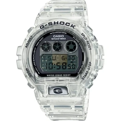 Afbeelding van G SHOCK 40TH Anniversary Sekleton Remix Unisex Digitaal horloge, Maat: One Size, White transparent