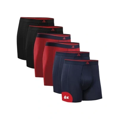 Afbeelding van DANISH ENDURANCE Boxershorts Bamboe Viscose met Gulp Heren Ondergoed 6 pack Maat 3XL