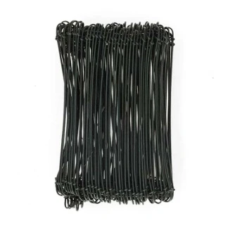 Afbeelding van Nature groen geplastificeerde ijzeren lusdraad (200stuks) 16cm x 1.4mm
