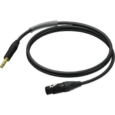Afbeelding van Procab / Neutrik PRA723 XLR (v) 6,35mm Jack stereo (m) audiokabel 1,5 meter