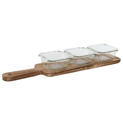 Afbeelding van Snackdienblad Home ESPRIT Natuurlijk 140 ml 43 x 10 5,5 cm