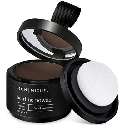 Afbeelding van LEON MIGUEL Hair Line Powder concealer/aanzetpoeder haarverdichting en haaropvuller door Shadow Make Up waterdicht (BLOND)