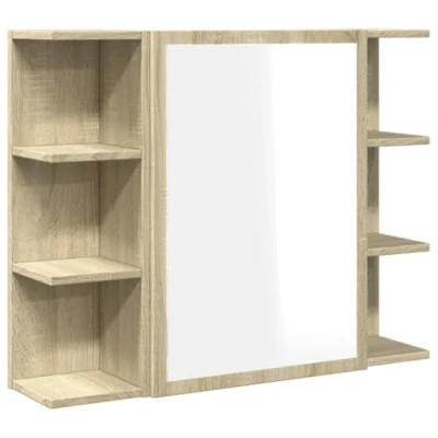 Afbeelding van vidaXL Spiegelkast voor badkamer, Sonoma eiken, 80 x 20,5 64 cm, spaanplaat