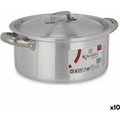 Afbeelding van Kookpot met Deksel Zilverkleurig Aluminium 3 L (10 Stuks)