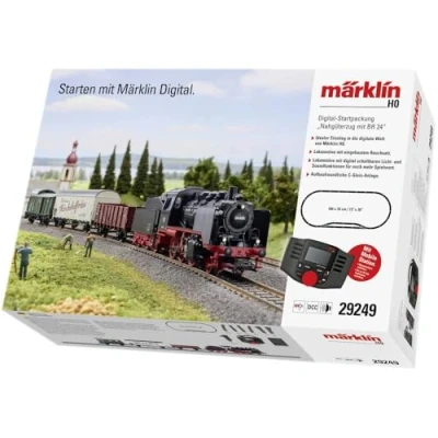 Afbeelding van Märklin 29249 H0 digitale startset voor korte goederentrein met BR 24 van de DB