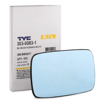 Afbeelding van TYC 303 0083 1 Spiegelglas Aan beide zijden BMW: 3 Touring, Saloon