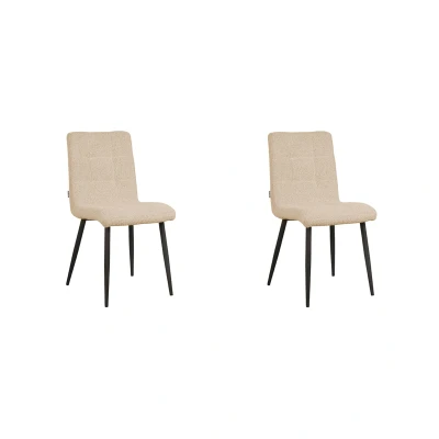 Afbeelding van LABEL51 Eetkamerstoel Sam 57x45x86 cm Zand Stof