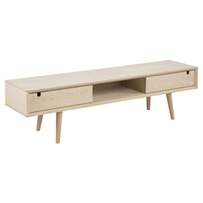 Afbeelding van AC Design Furniture TV tafel Lena breedte 160 cm, hoogte 43 diepte 38 kleur massief eiken 1 stuk