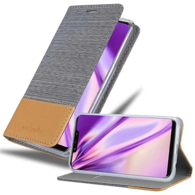 Afbeelding van Cadorabo Hoesje geschikt voor Huawei MATE 20 LITE in LICHTGRIJS BRUIN Beschermhoes met magnetische sluiting, standfunctie en kaartvakje Book Case Cover Etui