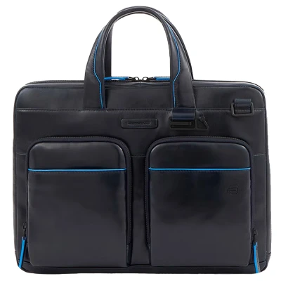 Afbeelding van Piquadro blue Square Computer Portfolio Briefcase 14&#039;&#039; night