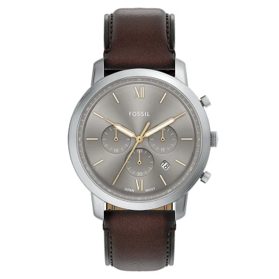 Afbeelding van Fossil Heren horloge zilverkleurig met band