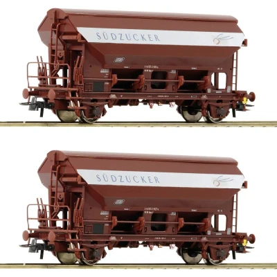 Afbeelding van Roco 6600124 H0 2 delige set zwenkdakwagens van de DB