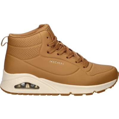 Afbeelding van Skechers Uno Stand High dames sneaker Cognac Maat 37