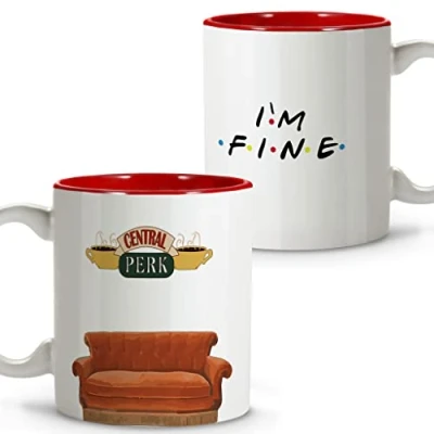 Afbeelding van LolaPix Mok Friends. Cadeau idee voor dames. Koffiemok. Keramische mok. 330 ml. Vrienden fijn