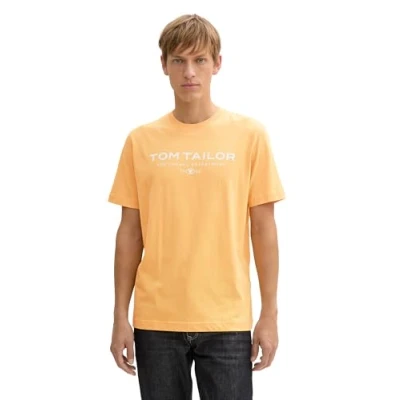 Image de TOM TAILOR T shirt pour homme, 37103 Peachy Orange, XL