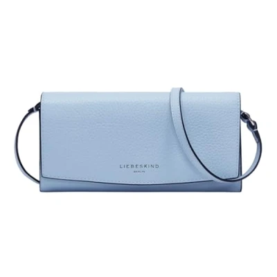 Afbeelding van LIEBESKIND BERLIN Leren Schoudertas Alessa 3 Pebble Crossbody Bag Breath Lichtblauw