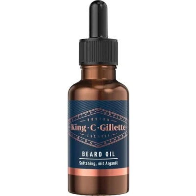 Afbeelding van King C. Gillette Baardolie verrijkt met plantaardige Arganolie, Jojo olie, Avocado Macadamia Zaadolie en Amandelolie (30 ml)