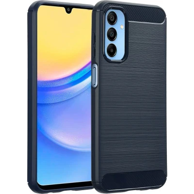 Afbeelding van imoshion Hoesje Geschikt voor Samsung Galaxy A15 (5G) / (4G) Siliconen Brushed Backcover Donkerblauw