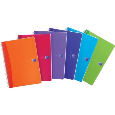 Afbeelding van Oxford Office My Colours Spiraalschrift, 180 Bladzijden, Ft A5, Geruit 5 Mm, Geassorteerde Kleuren Schrift