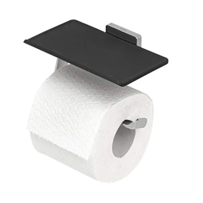 Afbeelding van Tiger Dock Wc rolhouder met planchet RVS geborsteld