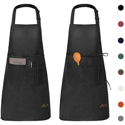 Afbeelding van 2 delige set, waterdicht, met zakken, verstelbaar keukenschort, barbecueschort,