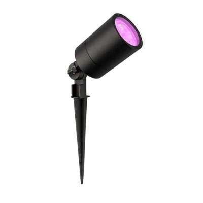 Afbeelding van Ledvion RGBWW LED Prikspots, Zwart, IP65, 5W, RGBWW, 2 Meter Kabel, Spotlight, Buiten Tuinspot