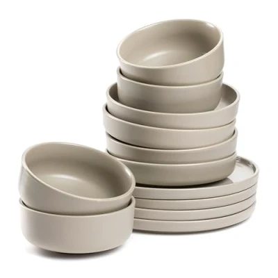 Afbeelding van Leonardo Roma serviesset 12 delig beige