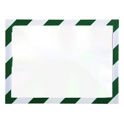 Afbeelding van Exacompta Ref 39207E magneettas voor A4 documenten, 3 magnetische pagina&#039;s en 1 open pagina om in te voegen, ideaal notities affiches wit &amp; groen