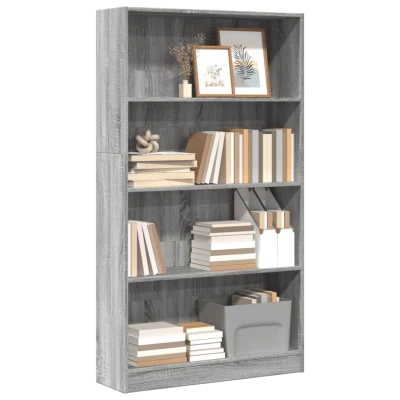 Afbeelding van vidaXL Boekenkast 80x24x143 cm bewerkt hout grijs sonoma eikenkleurig