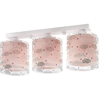 Afbeelding van Dalber plafondlamp voor kinderen, wolken, roze kroonluchter slaapkamer; 41416S, E27