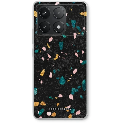 Afbeelding van Case Company® hoesje geschikt voor Xiaomi Redmi K70 Pro Terrazzo N10 Soft Cover Telefoonhoesje Bescherming aan alle Kanten en Schermrand