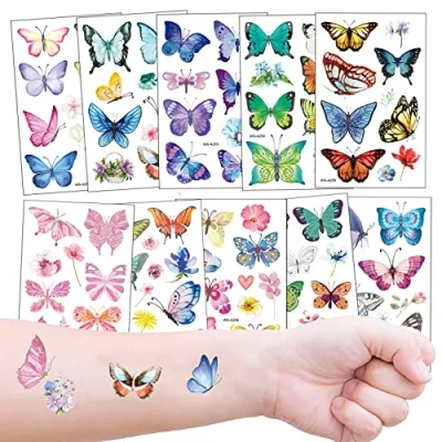 Afbeelding van tijdelijke tatoeage voor kinderen, 10 stuks, waterdicht, tatoeages, papollo, meisjes, tattooset, feestaccessoires, verjaardagsstickers kinderen