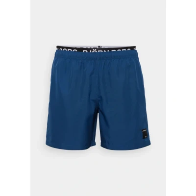 Afbeelding van Björn Borg heren Elastic zwemshorts met steekzakken en logo in de kleur Indigo, maat: L