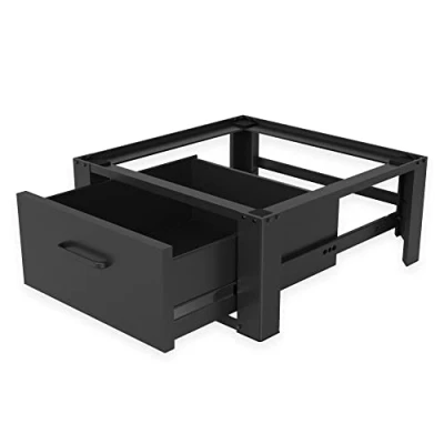 Afbeelding van Vonia Wasmachine Verhoger met lade Sokkel Kast ombouw 63x54x31 Zwart