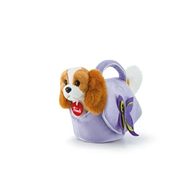 Afbeelding van Trudi fashion Pets Knuffel Doggy in bag 26 cm Knuffeldier voor jongens en meisjes Bruin 11x18x26 maat XS