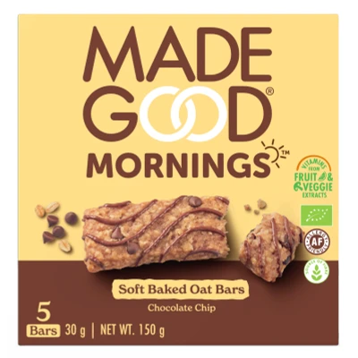 Afbeelding van Made Good Mornings Biologisch Chocolade Chip Granolabar 150GR