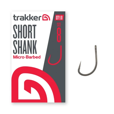 Afbeelding van Trakker Short Shank Hooks Barbless Haakmaat 8 (10 Stuks) Karperhaken