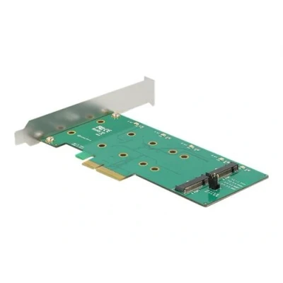 Image de Delock PCI Express Card &gt; 2 x internal M.2 Key B with RAID Contrôleur de stockage profil bas 6 Go/s 0 1 PCIe 2.0 x4