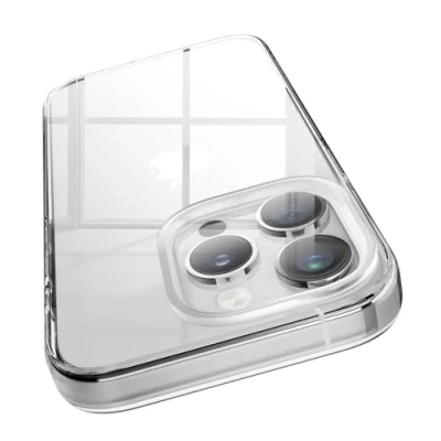 Afbeelding van elago Transparant hybride hoesje compatibel met iPhone 15 Pro, transparante hoes van polycarbonaat + TPU, valbescherming Amerikaanse militaire kwaliteit, vergeling verminderd