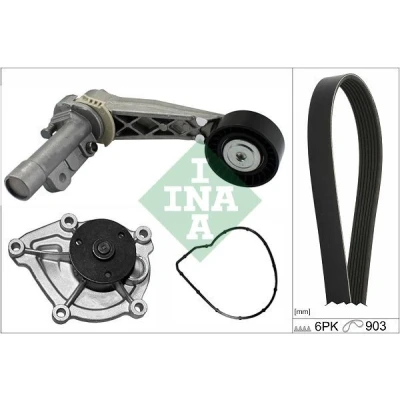 Afbeelding van INA 529 0504 30 waterpomp + tandriemenset Met Generatorvrijloop controleren en indien nodig vervangen PEUGEOT: RCZ Coupe, 2008 Estate