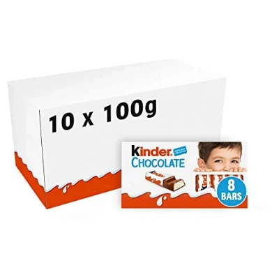 Afbeelding van Ferrero 1000042179 kinderhaarspeld voor cioccolato al latte 10 confezioni 1 kg met 8 ciascuna haarspelden, 100 g