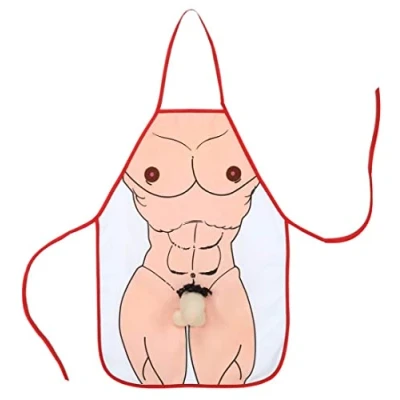 Afbeelding van Keukenschort Mannenlichaam Met Pluchen Penis