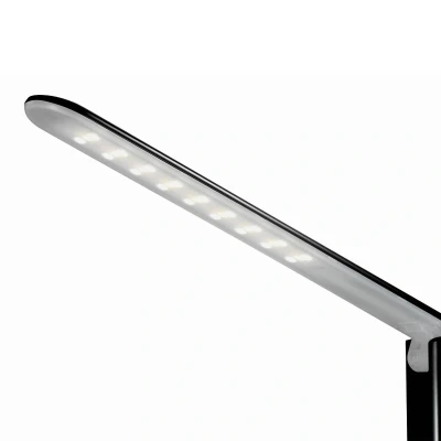 Afbeelding van LED bureaulamp Success met klok, zwart