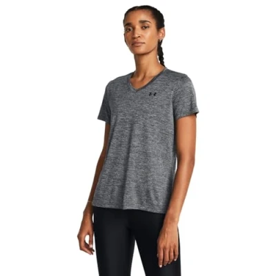 Afbeelding van Under Armour TECH Twist Sport Tshirt, Dames, Maat: Large, Castlerock/steel/black