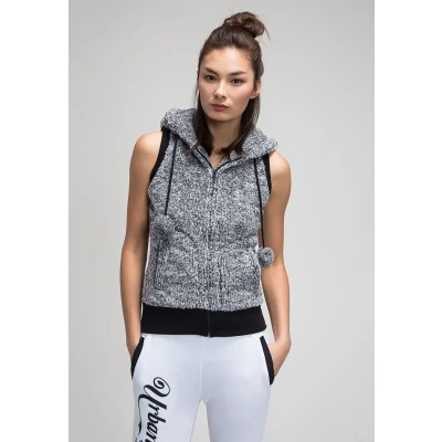 Afbeelding van Urban Classics Bodywarmer, Dames, Maat: Medium, Blk/wht