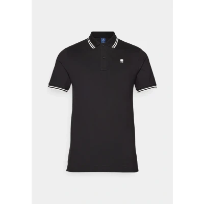 Afbeelding van G STAR Dunda SLIM Stripe Poloshirt, Heren, Maat: XXL, Schwarz