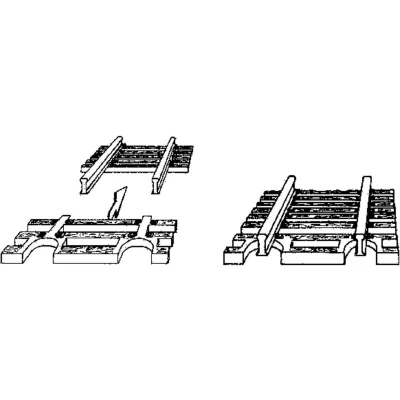 Afbeelding van N Fleischmann rails (zonder ballastbed) 22215 Flexrails, Eindstuk 24 stuk(s)