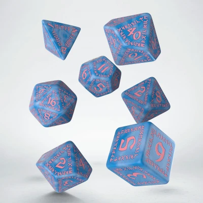 Afbeelding van Q Workshop Runic RPG Dice Set: Glacier &amp; Pink