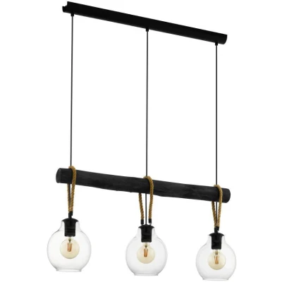 Afbeelding van EGLO Roding Hanglamp E27 88 cm Zwart/Bruin